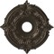 Ekena Millwork Attica PVC Ceiling Medallion (Canopies up to 5 5/8"), 16"OD x 3 1/2"ID x 1"P, Metallic Dark Bronze CMP16ATCDB - alternate 1
